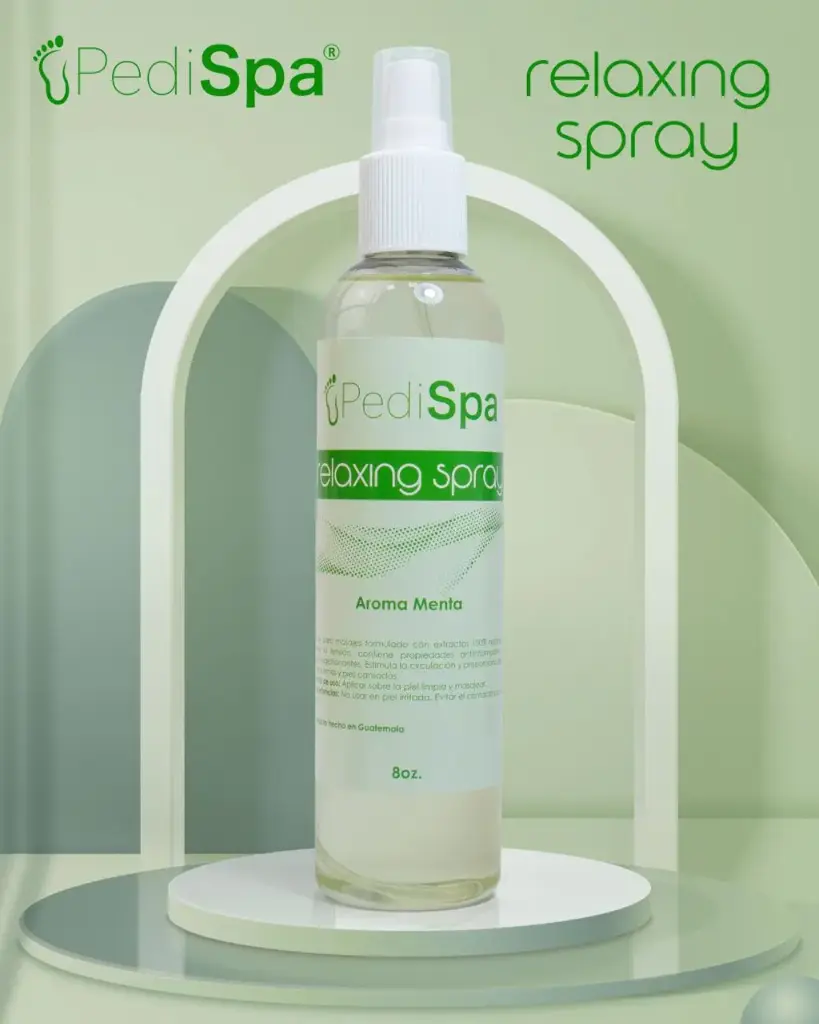 ACEITE SPRAY PEDI SPA RELAJANTE AROMA MENTA 8 ONZAS