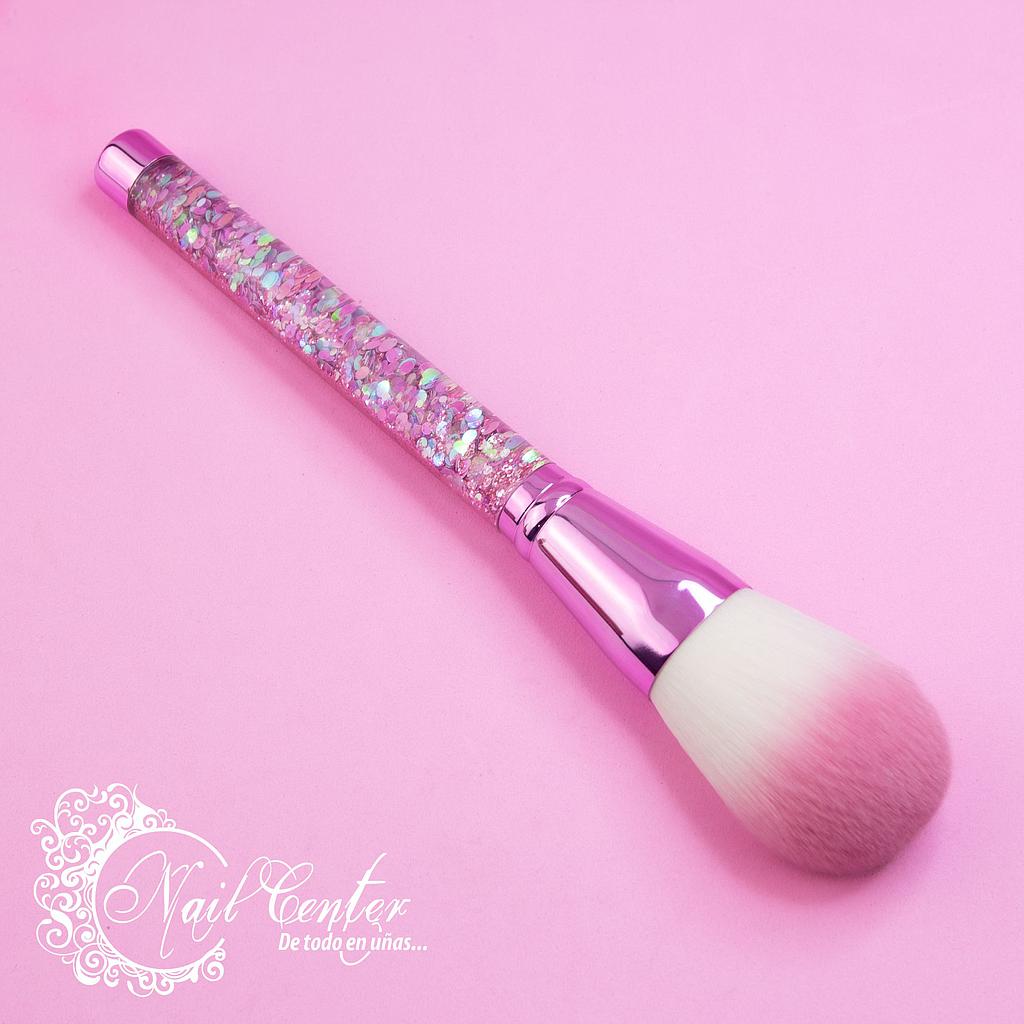 BROCHA GLITTER ROSA