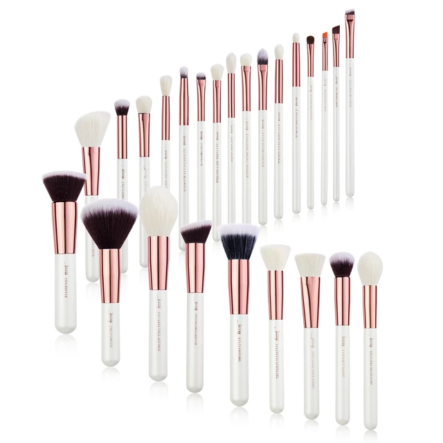 BROCHA T215 Jessup 25pcs Brushes Set- White & Rose gold