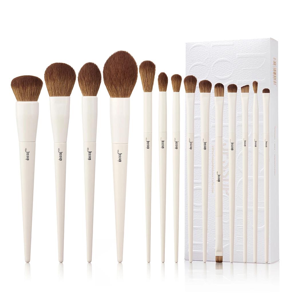 BROCHA T329 Jessup 14pcs Brushes Set- Light Gray Comprehensive Collection 