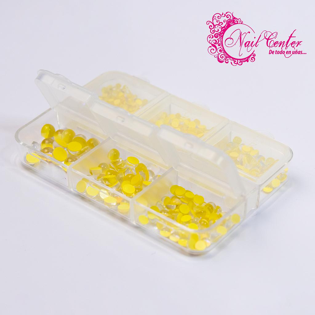 CAJA CRISTALES CERAMICOS AMARILLOS-COMPRA MINIMA 3 PIEZAS-