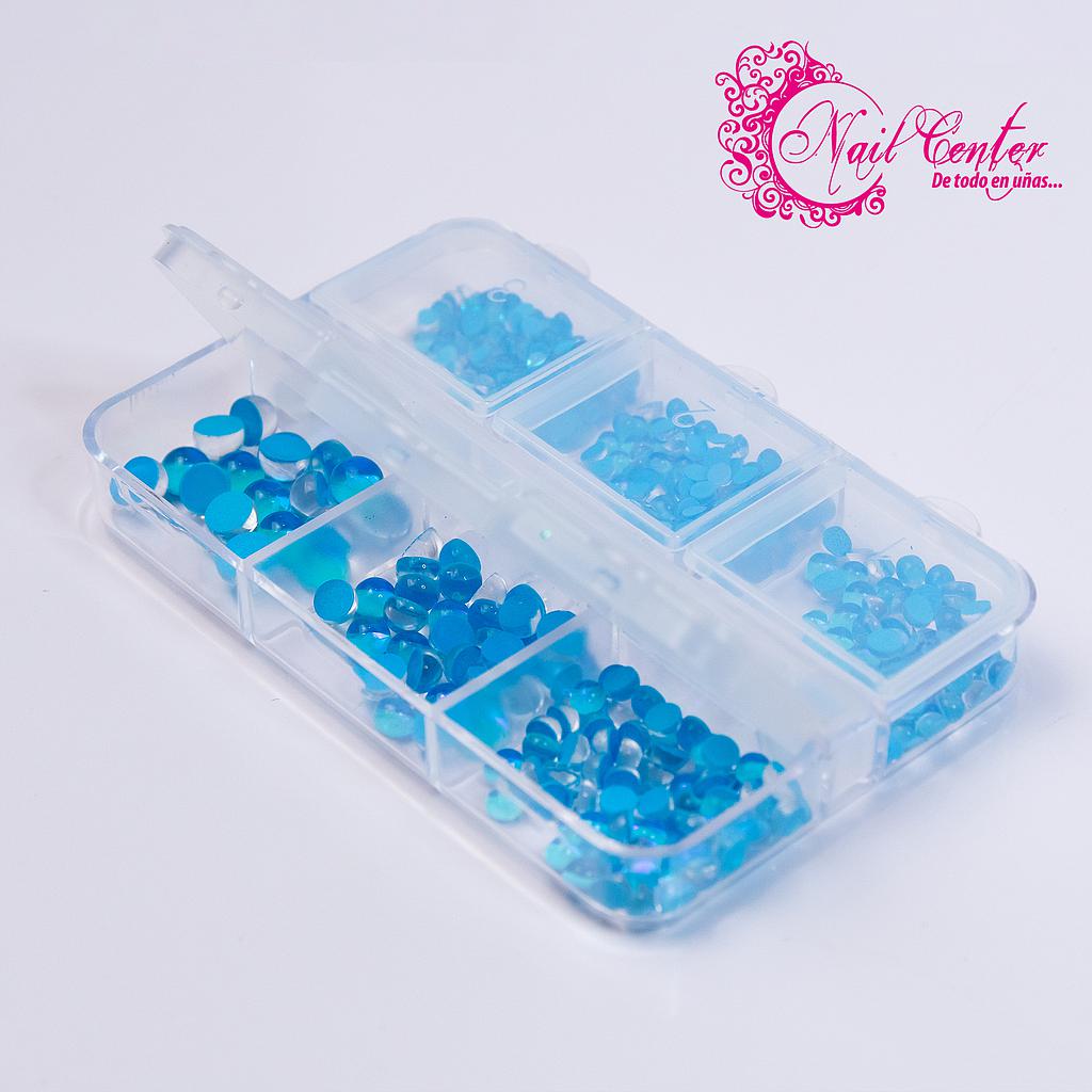 CAJA CRISTALES CERAMICOS AZULES-COMPRA MINIMA 3 PIEZAS-