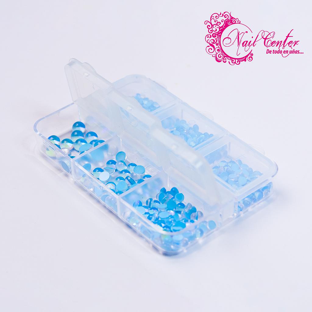 CAJA CRISTALES CERAMICOS CELESTES-COMPRA MINIMA 3 PIEZAS-