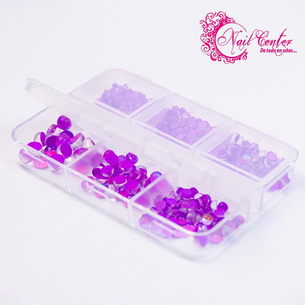 CAJA CRISTALES CERAMICOS MORADOS-COMPRA MINIMA 3 PIEZAS-