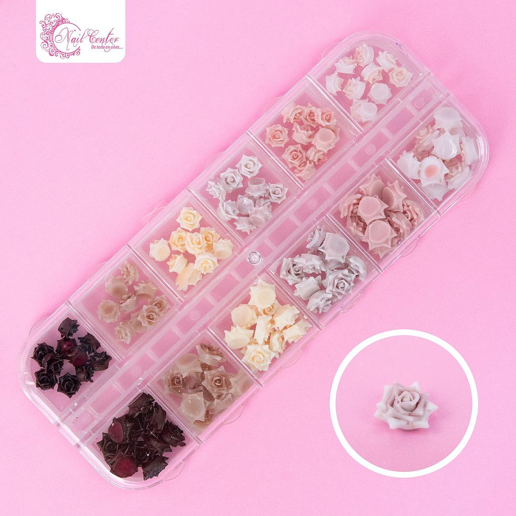 CAJA DE DECORACION ROSAS REALISTAS 