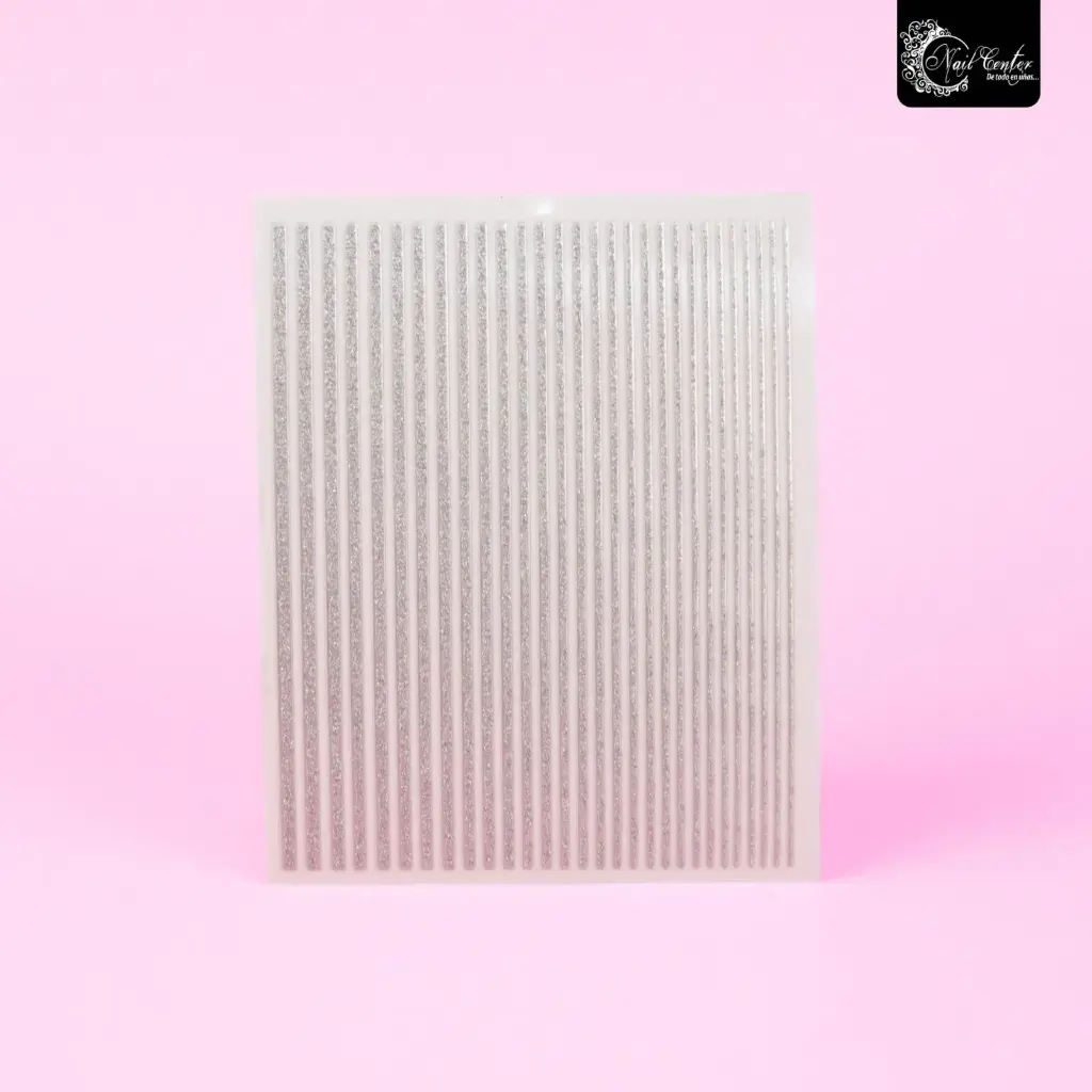 CINTILLA CON GLITTER PLATA HOLO