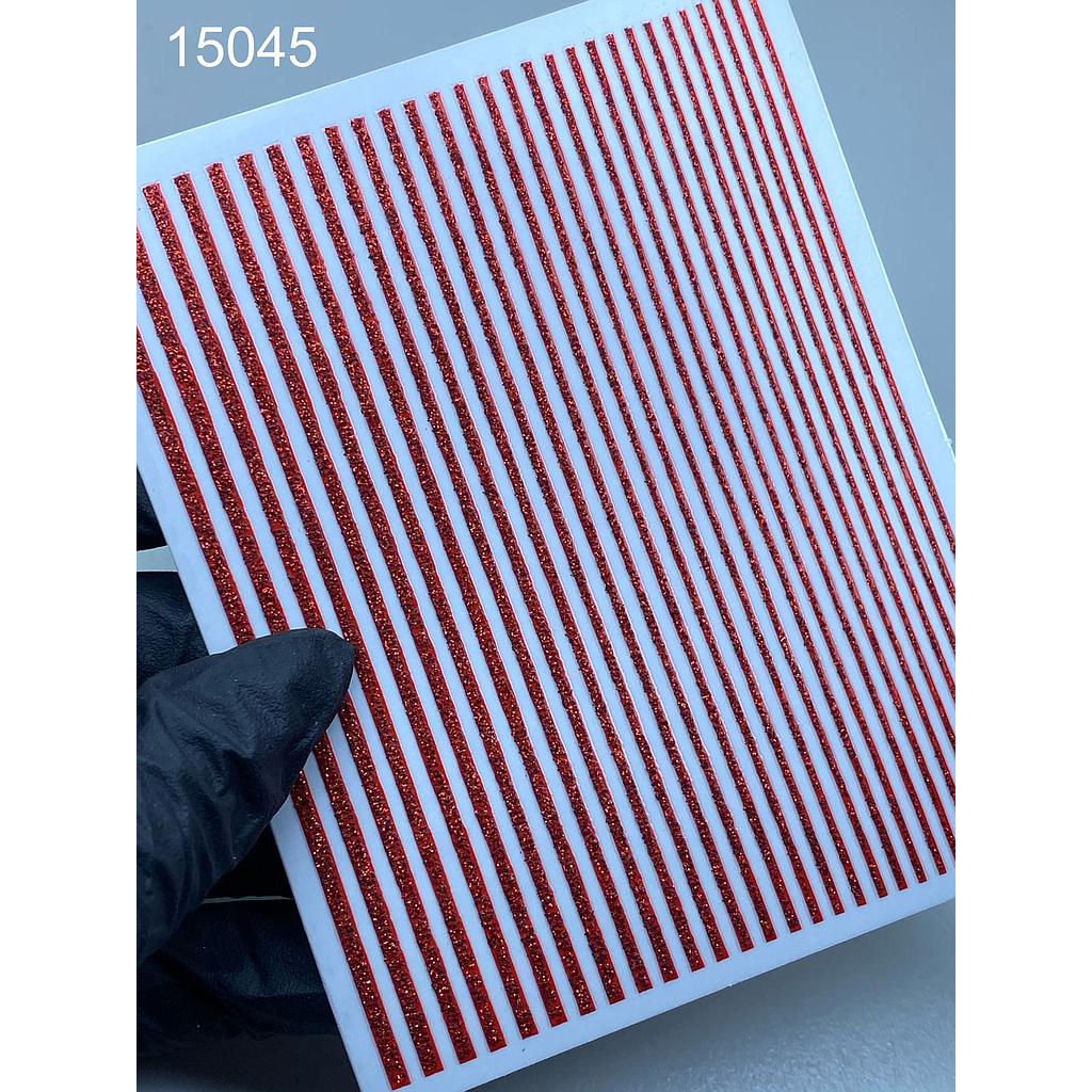 CINTILLA CON GLITTER ROJA