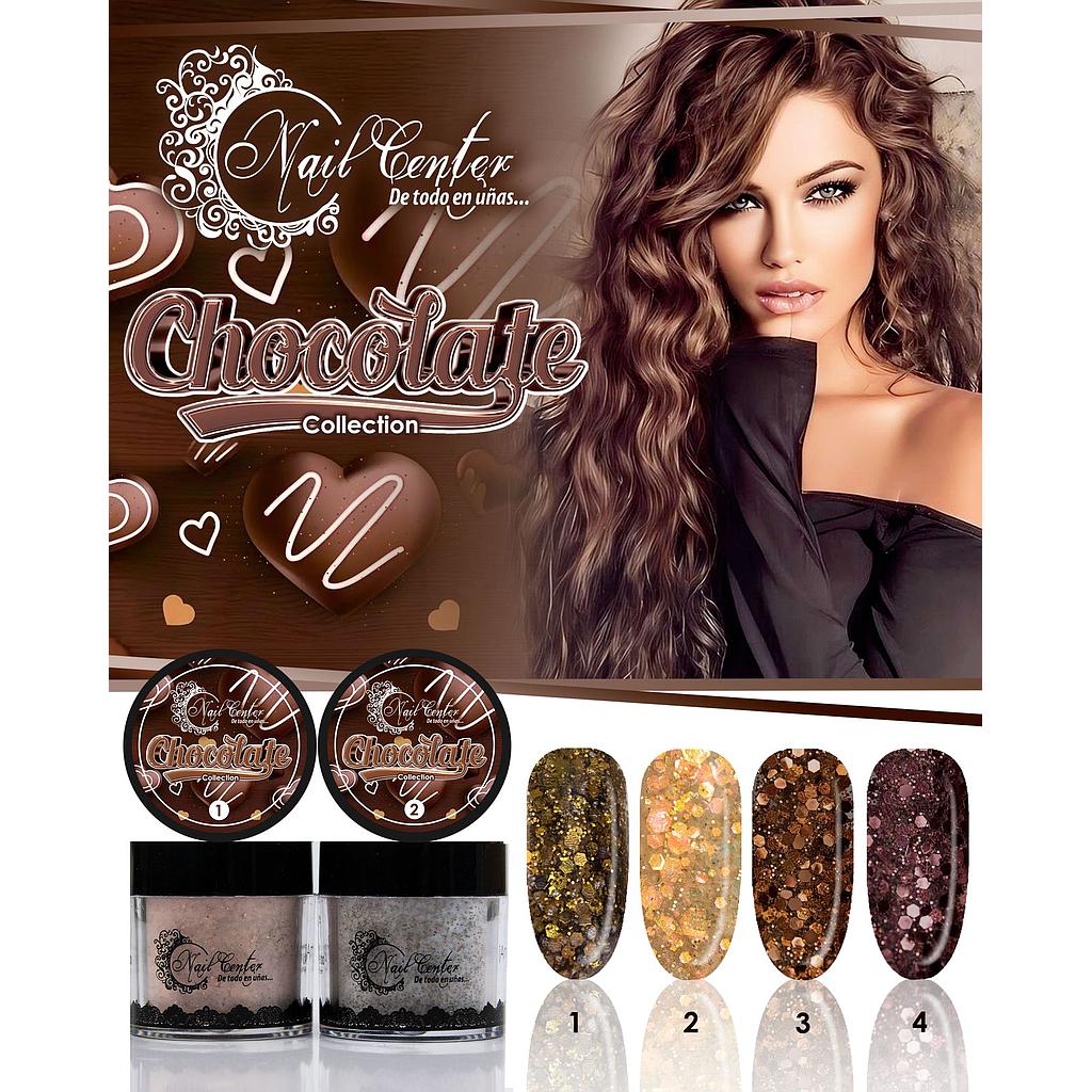 COLECCIÓN DE ACRILICO CHOCOLATE  4 TONOS