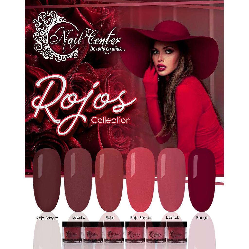 COLECCIÓN DE ACRILICO ROJOS 6 TONOS