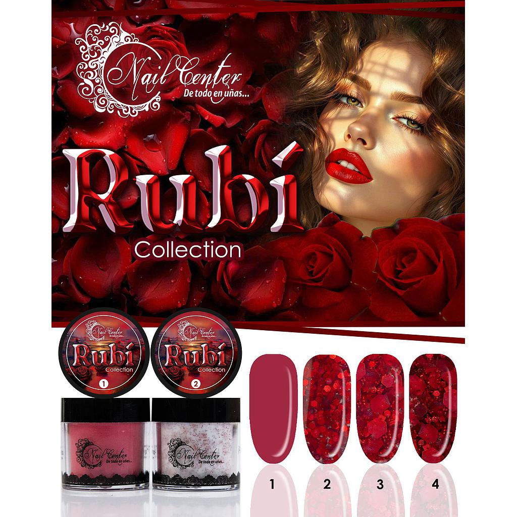 COLECCIÓN DE ACRILICO RUBI 4 TONOS