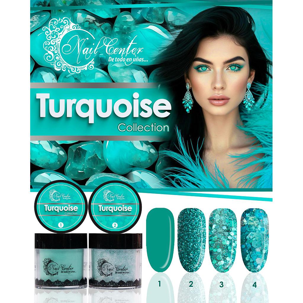 COLECCIÓN DE ACRILICO TURQUOISE 4 TONOS