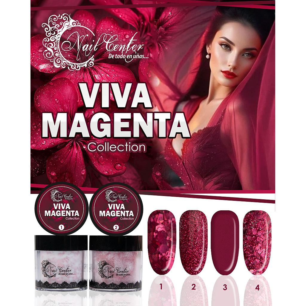 COLECCIÓN DE ACRILICO VIVA MAGENTA 4 TONOS