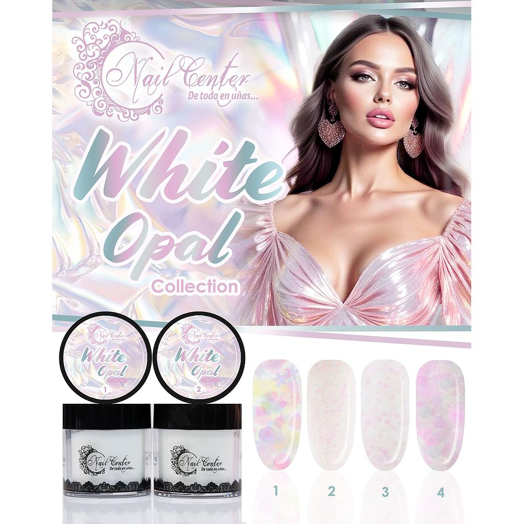 COLECCIÓN DE ACRILICO WHITE OPAL 4 TONOS