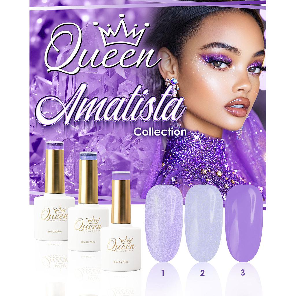COLECCION QUEEN AMATISTA  3 PIEZAS 8ML