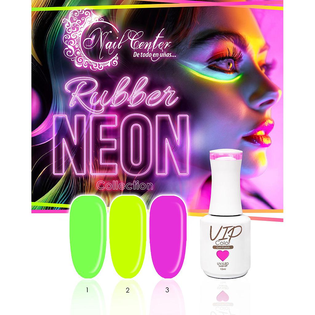 COLECCION RUBBER NEON 3 TONOS 15ML