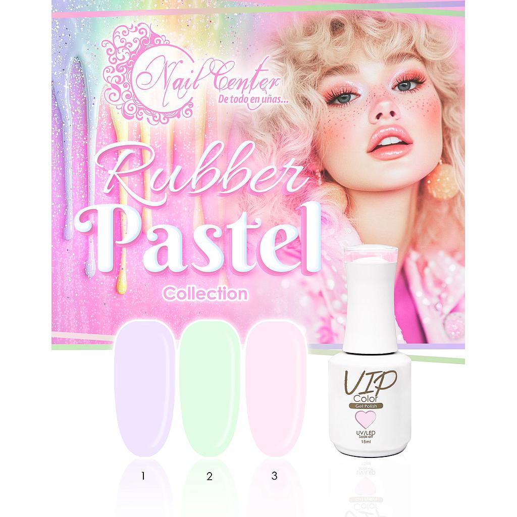 COLECCION RUBBER PASTEL 3 TONOS 15ML