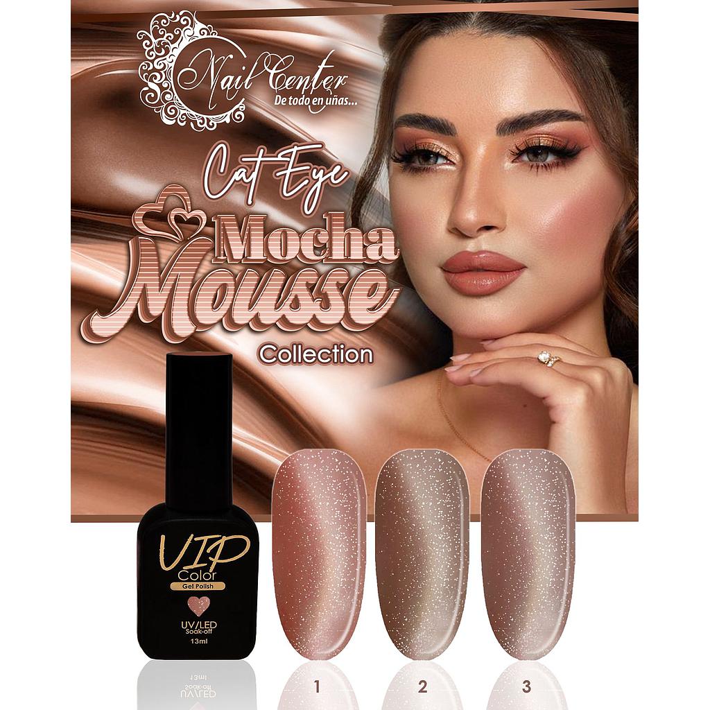 COLECCION VIP COLOR 13ML CAT EYE MOCHA MOUSSE 3 TONOS 