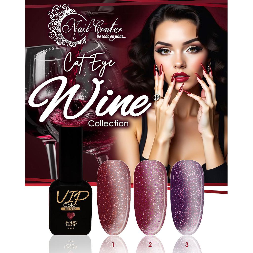 COLECCION VIP COLOR 13ML CAT EYE WINE 3 TONOS