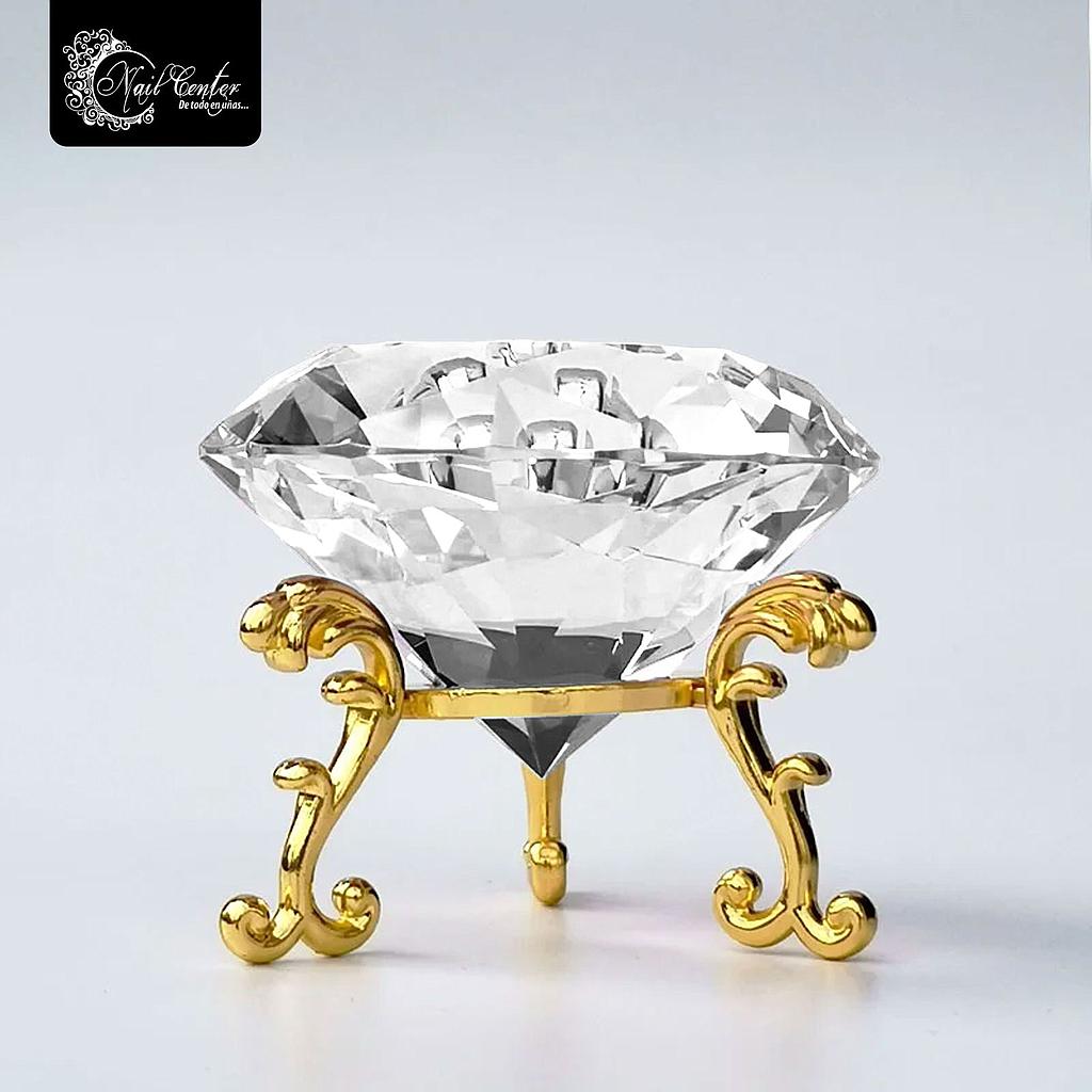 CRISTAL CON BASE DORADA CLEAR