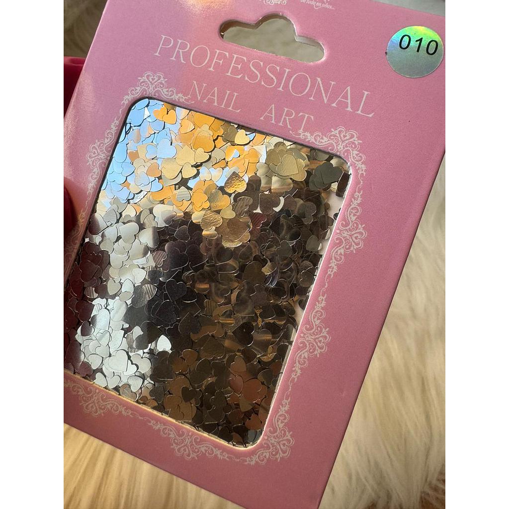 DECORACION NAIL CENTER ACETATO CORAZONES MODELO 10