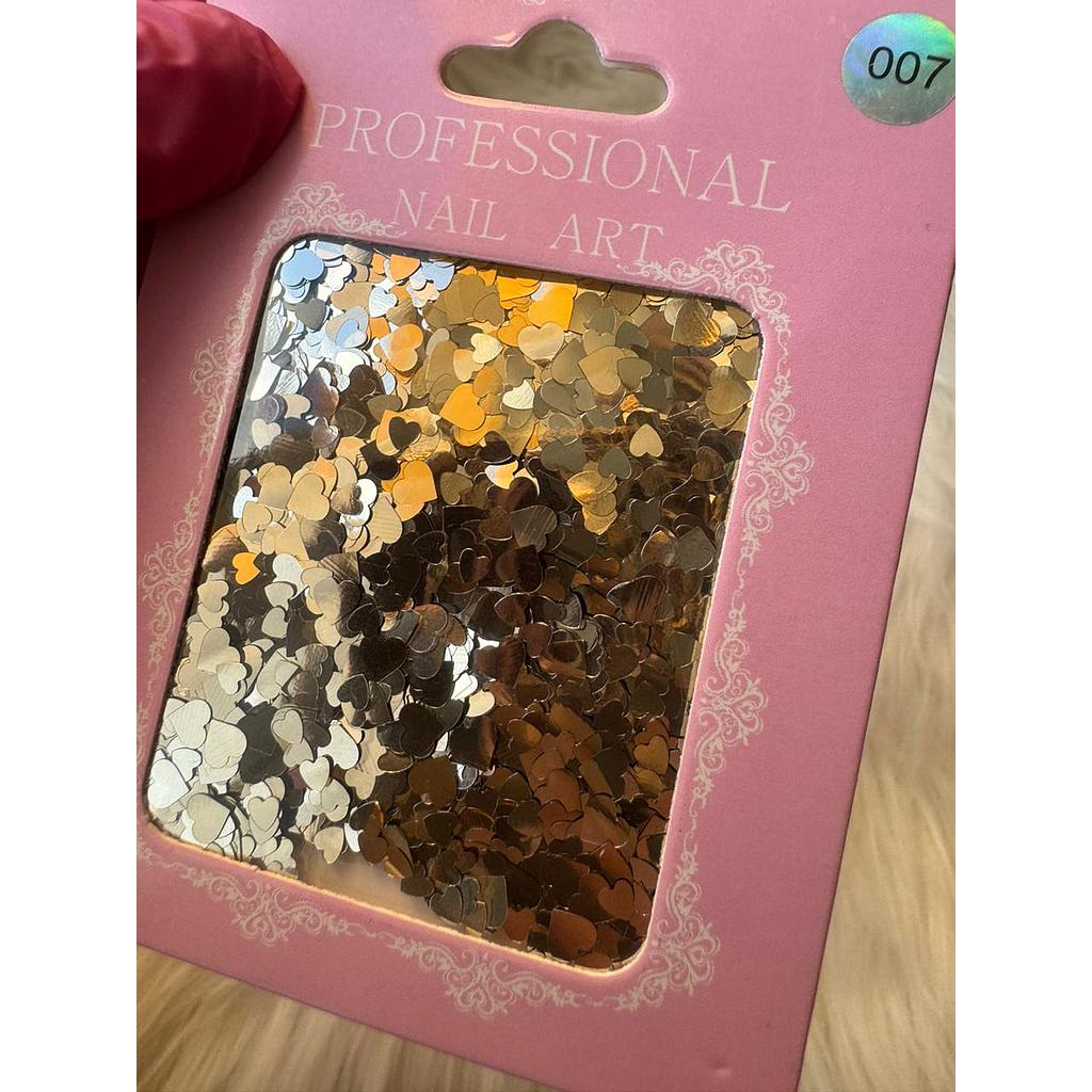 DECORACION NAIL CENTER ACETATO CORAZONES MODELO 7