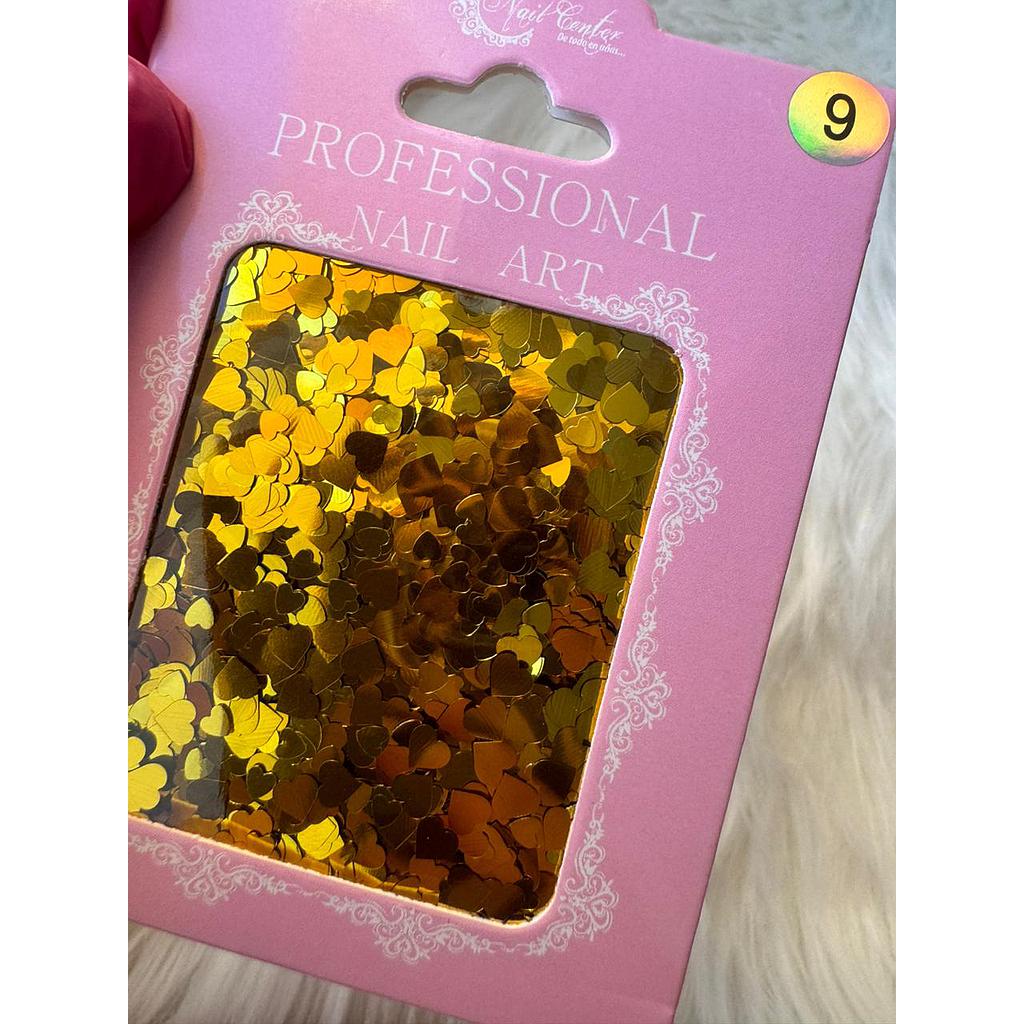DECORACION NAIL CENTER ACETATO CORAZONES MODELO 9