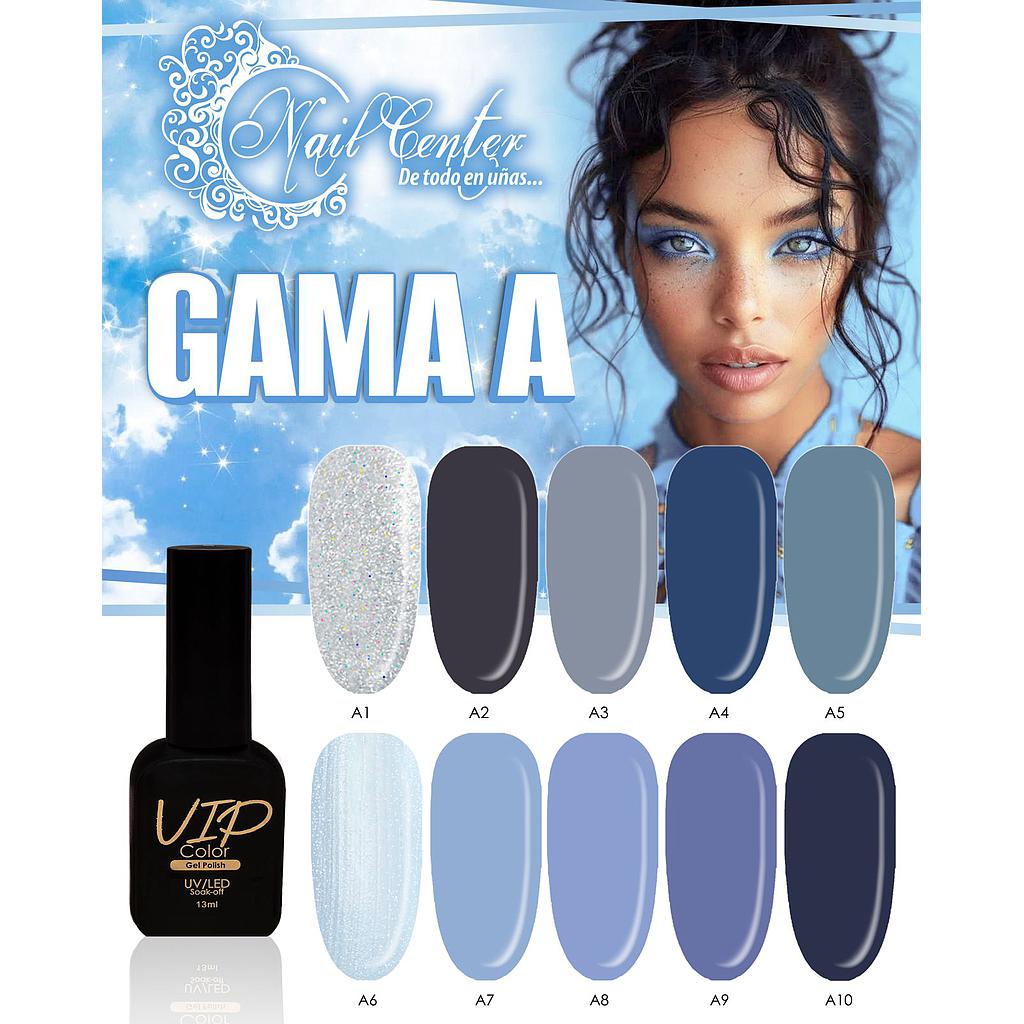 GAMA A GEL VIP COLOR 13ML 10 PZS.