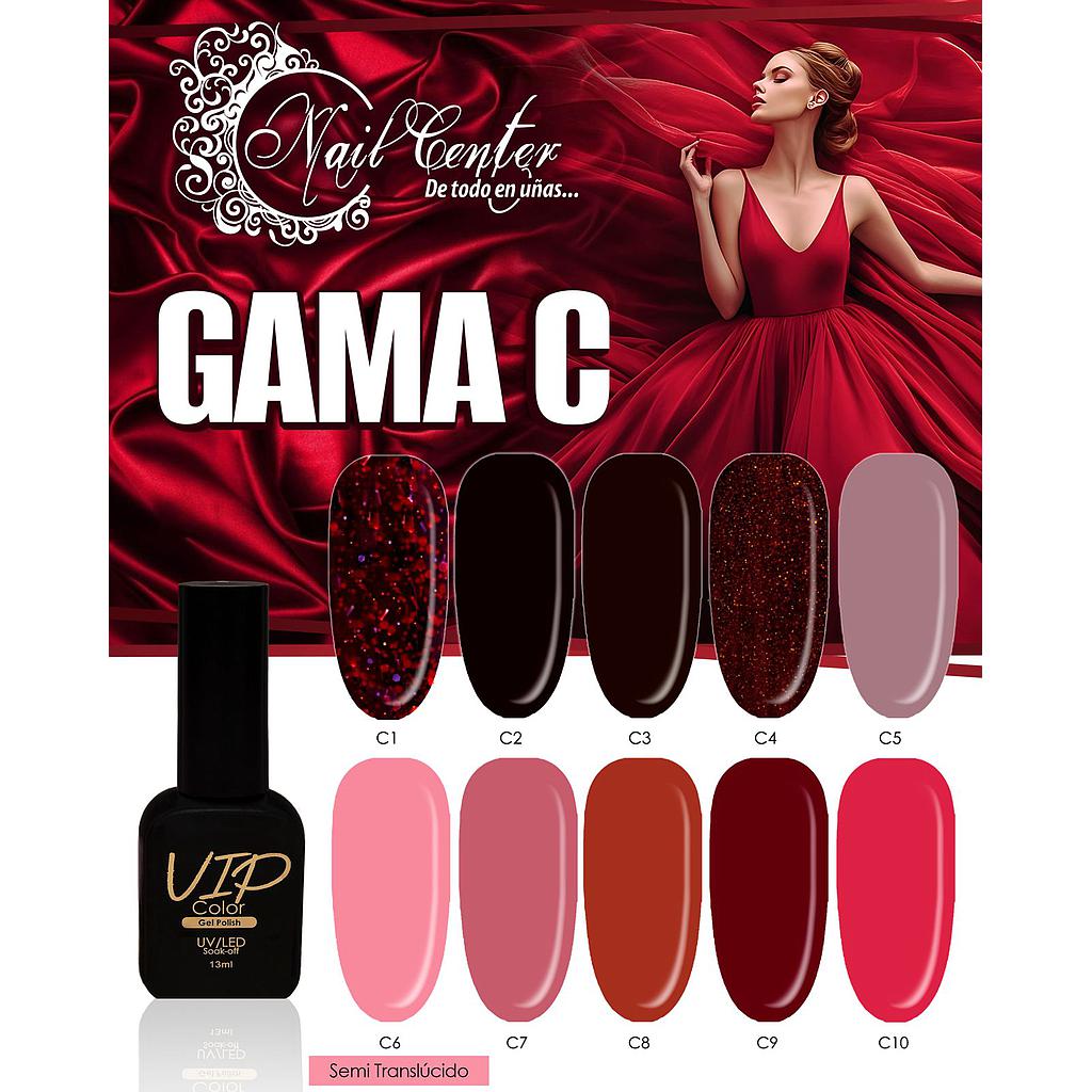 GAMA C GEL VIP COLOR 13ML 10 PZS.
