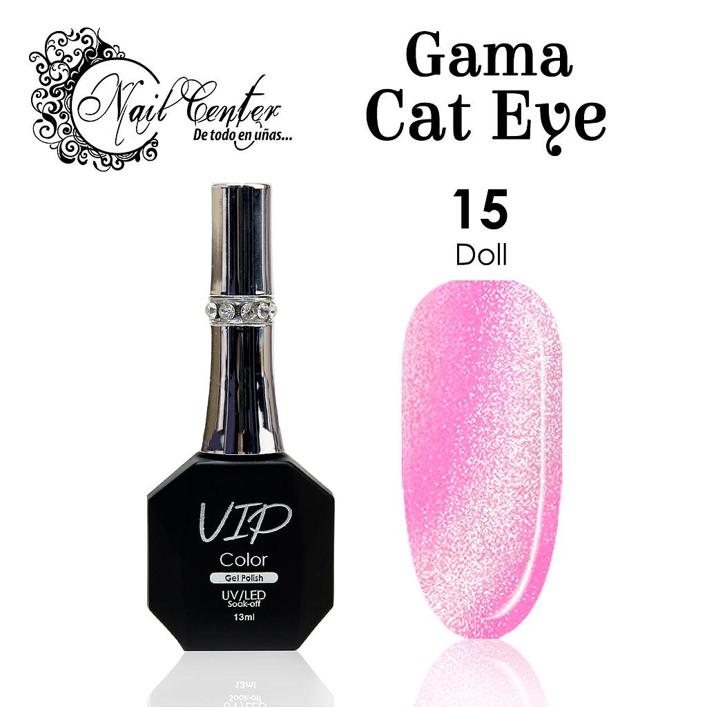 GEL VIP COLOR EDICION LIMITADA 13ML CAT EYE EFECTO VELVET 15 DOLL