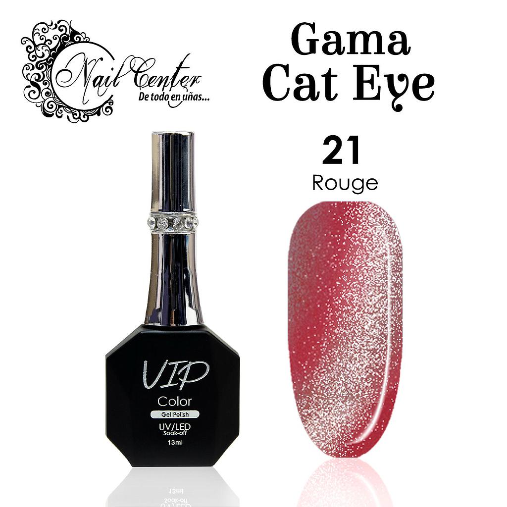 GEL VIP COLOR EDICION LIMITADA 13ML CAT EYE EFECTO VELVET 21 ROUGE