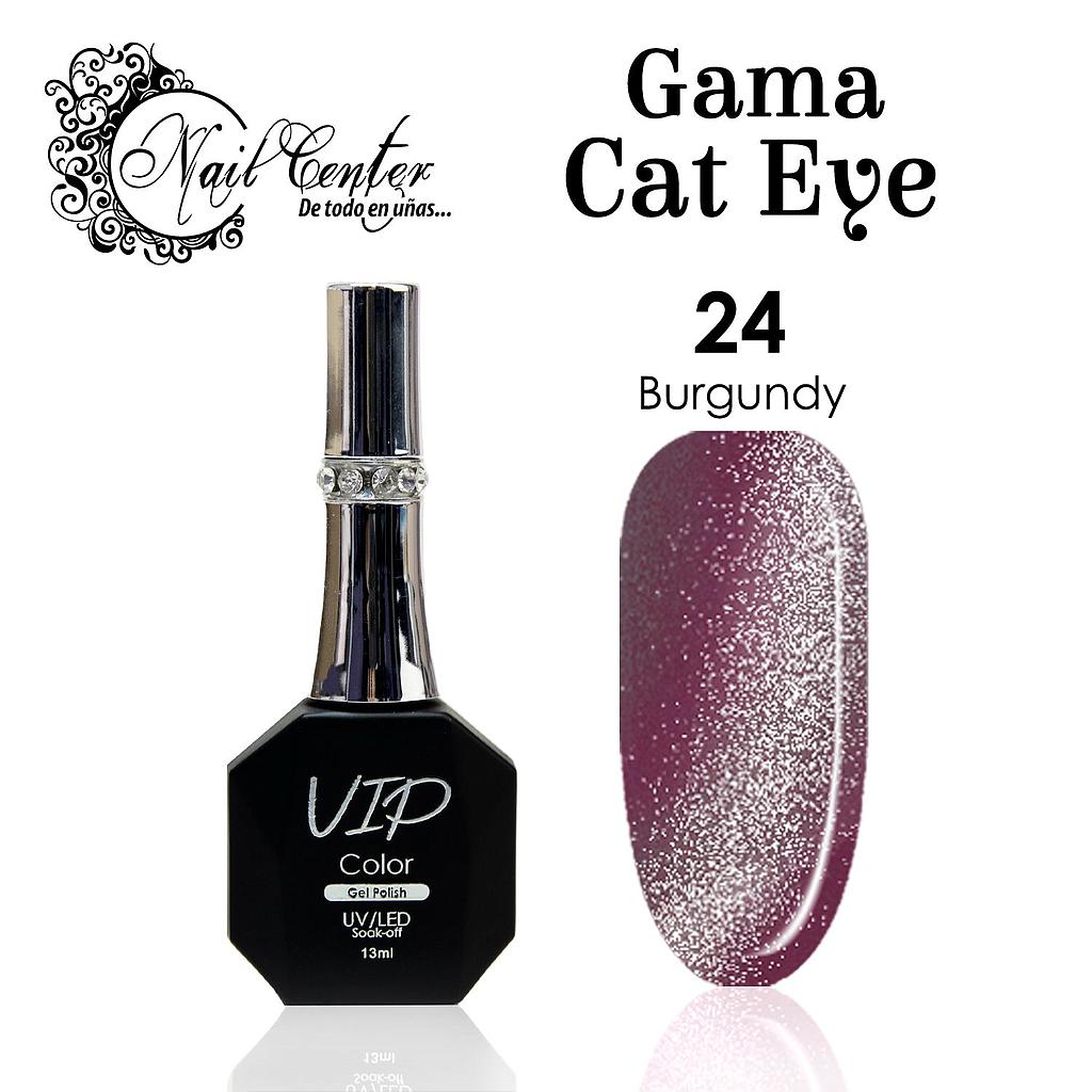 GEL VIP COLOR EDICION LIMITADA 13ML CAT EYE EFECTO VELVET 24 BURGUNDY