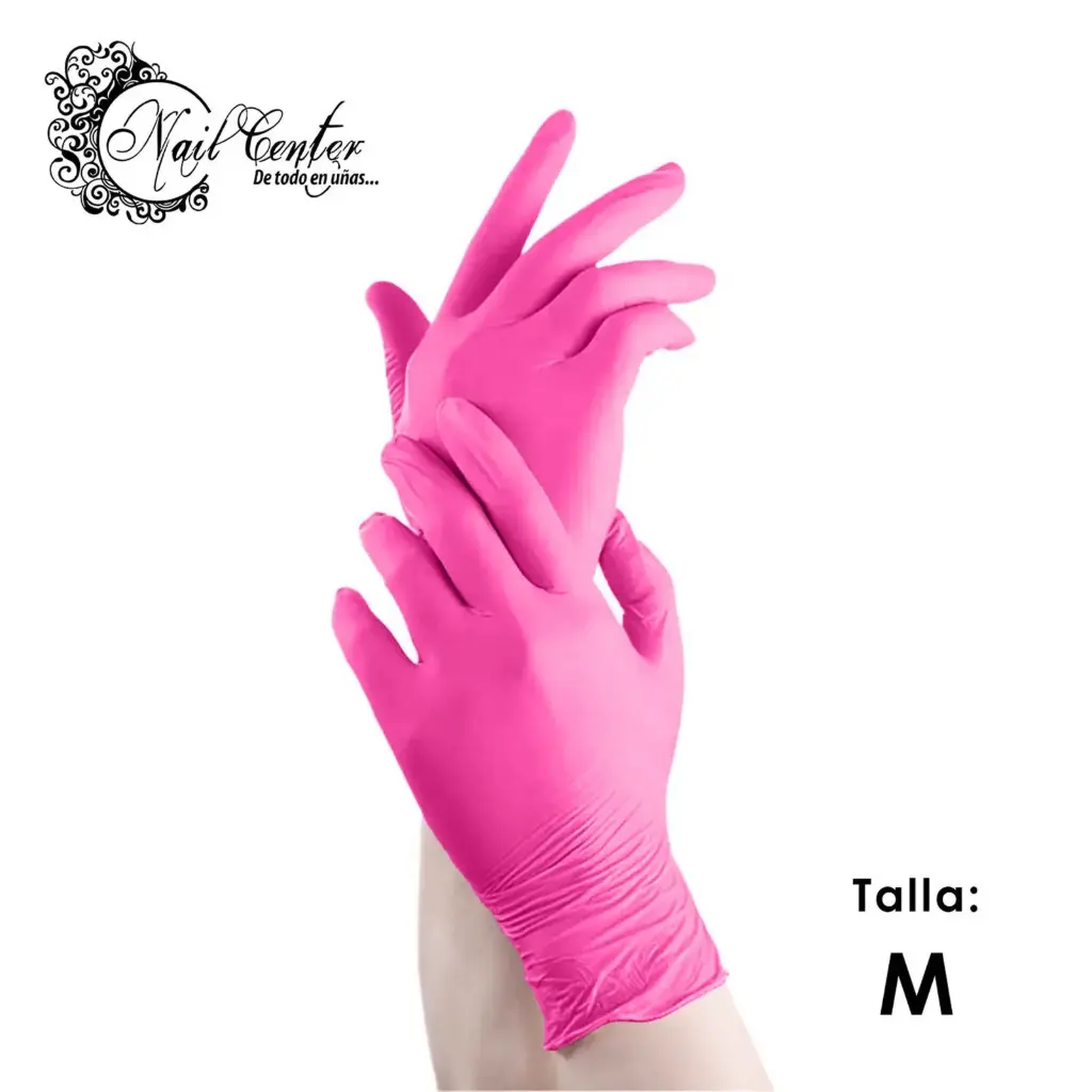 CAJA GUANTES MEZCLA DE VINIL/NITRILO TALLA M ROSA