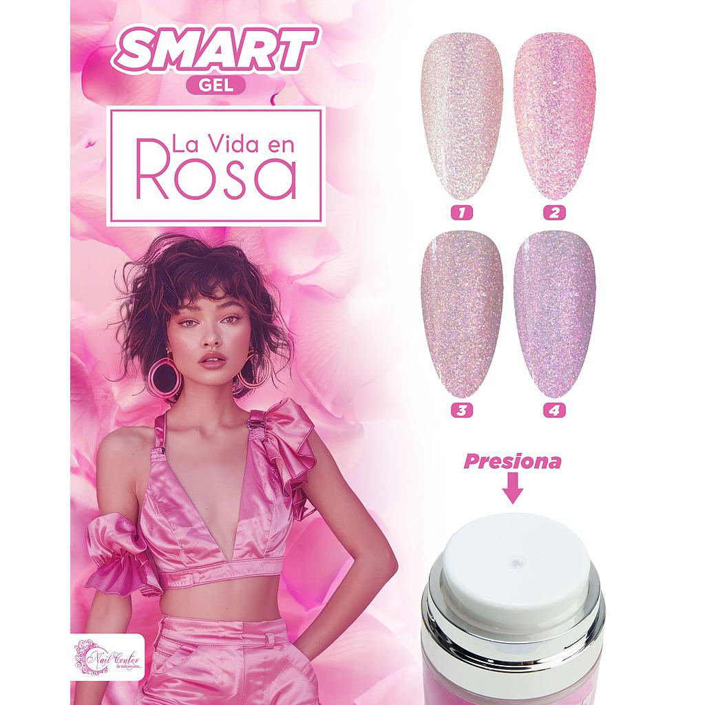 KIT DE 4 TONOS SMART GEL LA VIDA EN ROSA 18G
