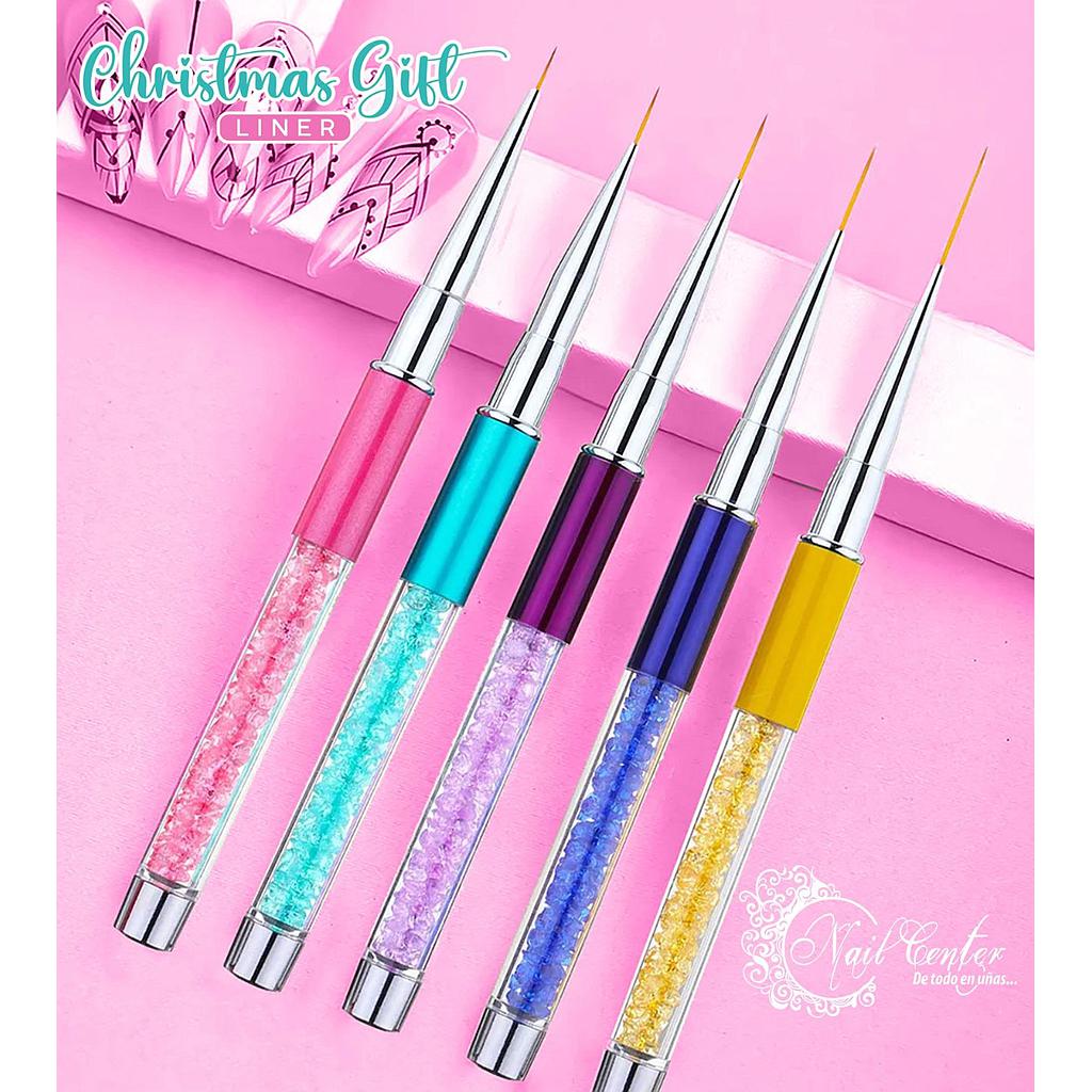 KIT DE PINCELES CHRISTMAS GIFT LINER 5 PIEZAS