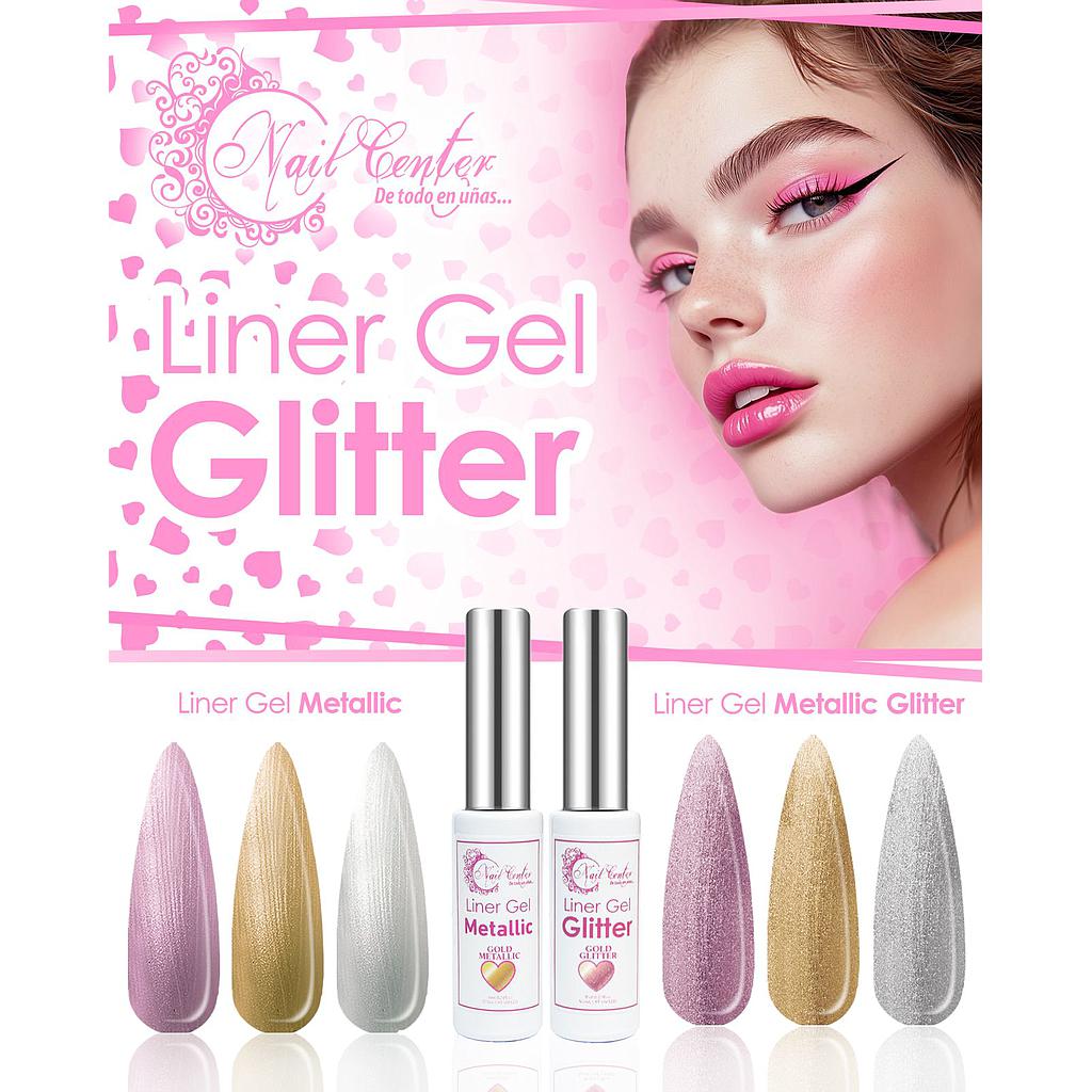 KIT GEL LINER METALLIC MIX 6 PIEZAS