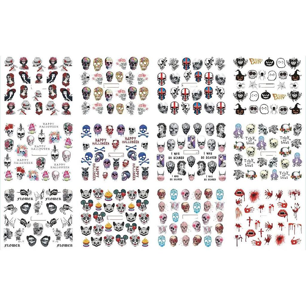 LAMINA TATTOO HALLOWEEN 240 FIGURAS