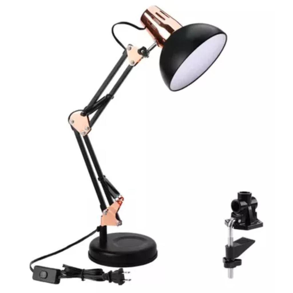 LAMPARA ILUMINAR NEGRO Y ROSA GOLD