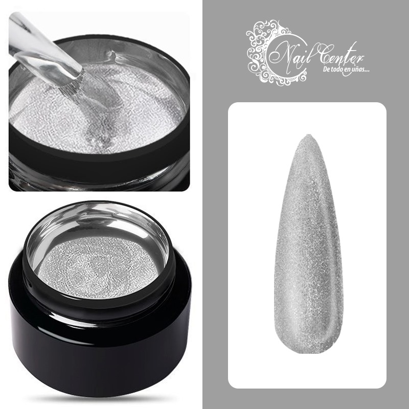 METALLIC PAINTING GEL NAIL CENTER SILVER