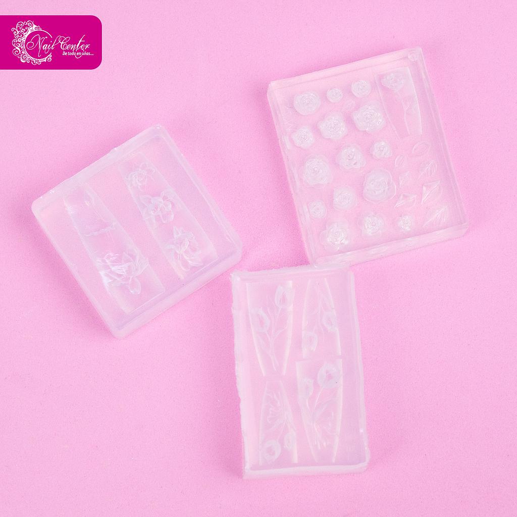 MOLDE DE SILICON PARA 3D FLORES 1