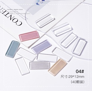 PACK MUESTRARIO ACRILICO RECTANGULO GRANDE - 40 PIEZAS
