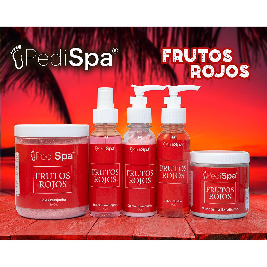 PEDI SPA KIT PEDICURE AROMA FRUTOS ROJOS 8 ONZAS - 5 PASOS 