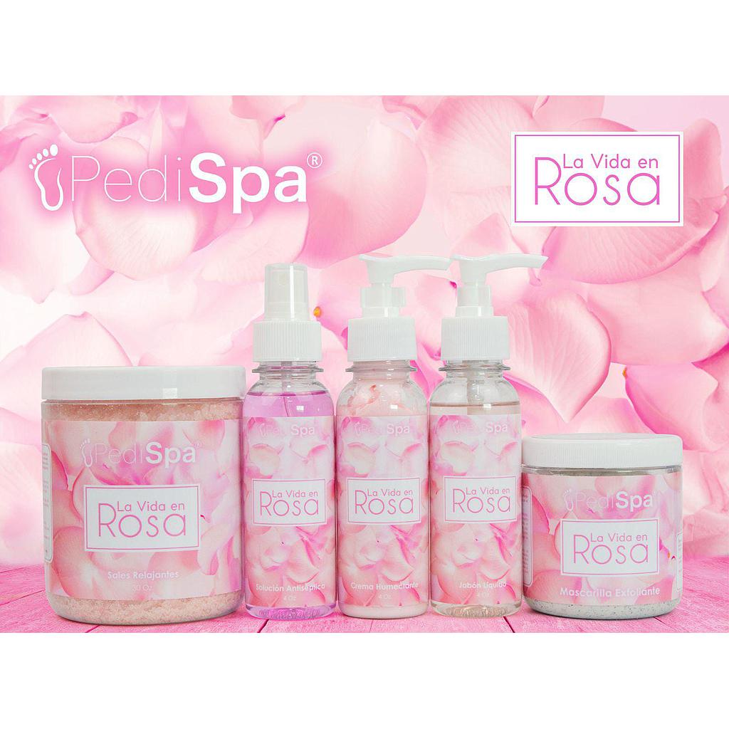 PEDI SPA KIT PEDICURE AROMA LA VIDA EN ROSA 8 ONZAS - 5 PASOS
