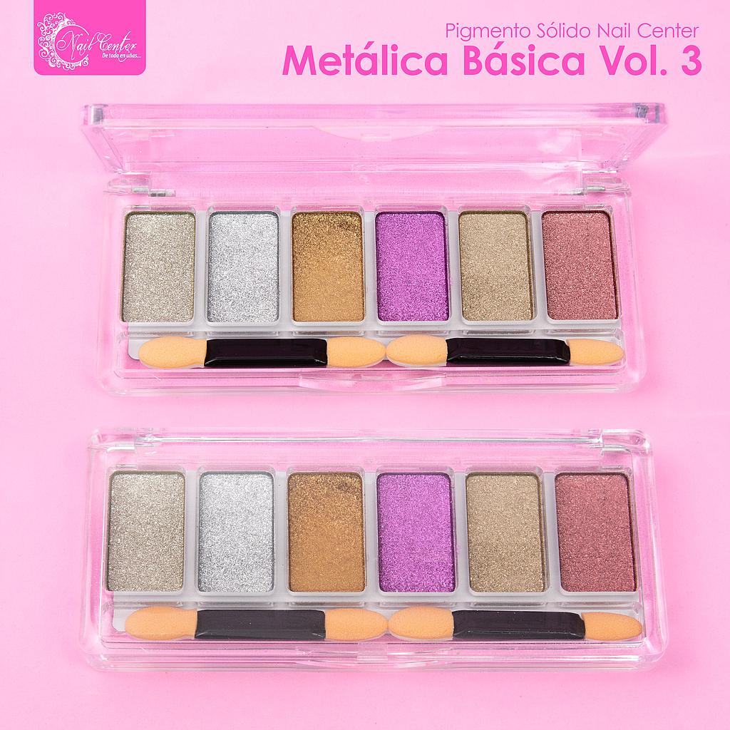 PIGMENTO SOLIDO NAIL CENTER METALICA BASICA VOL.3