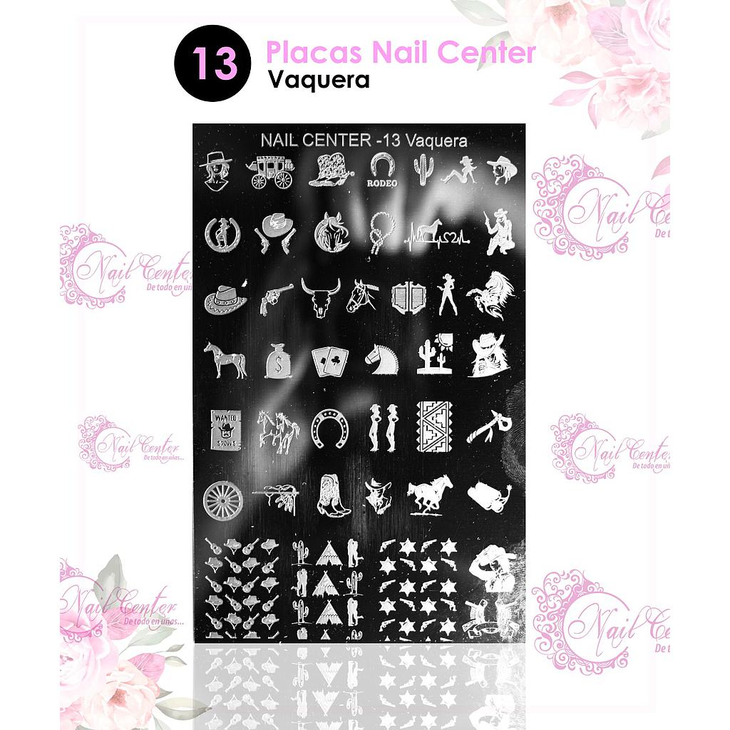 PLACA NAIL CENTER 13 VAQUERA