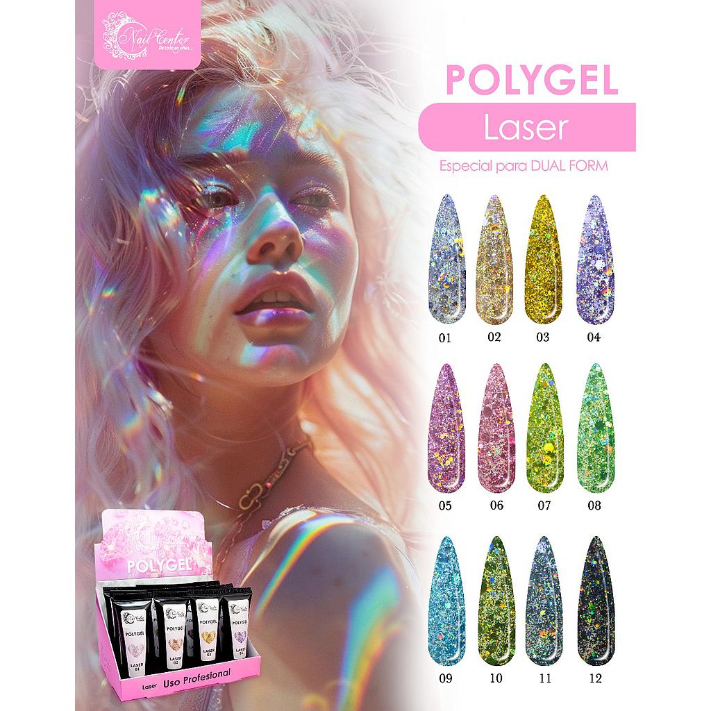 POLYGEL LASER PACK 12 TONOS EXCLUSIVO PARA USO EN DUAL FORM