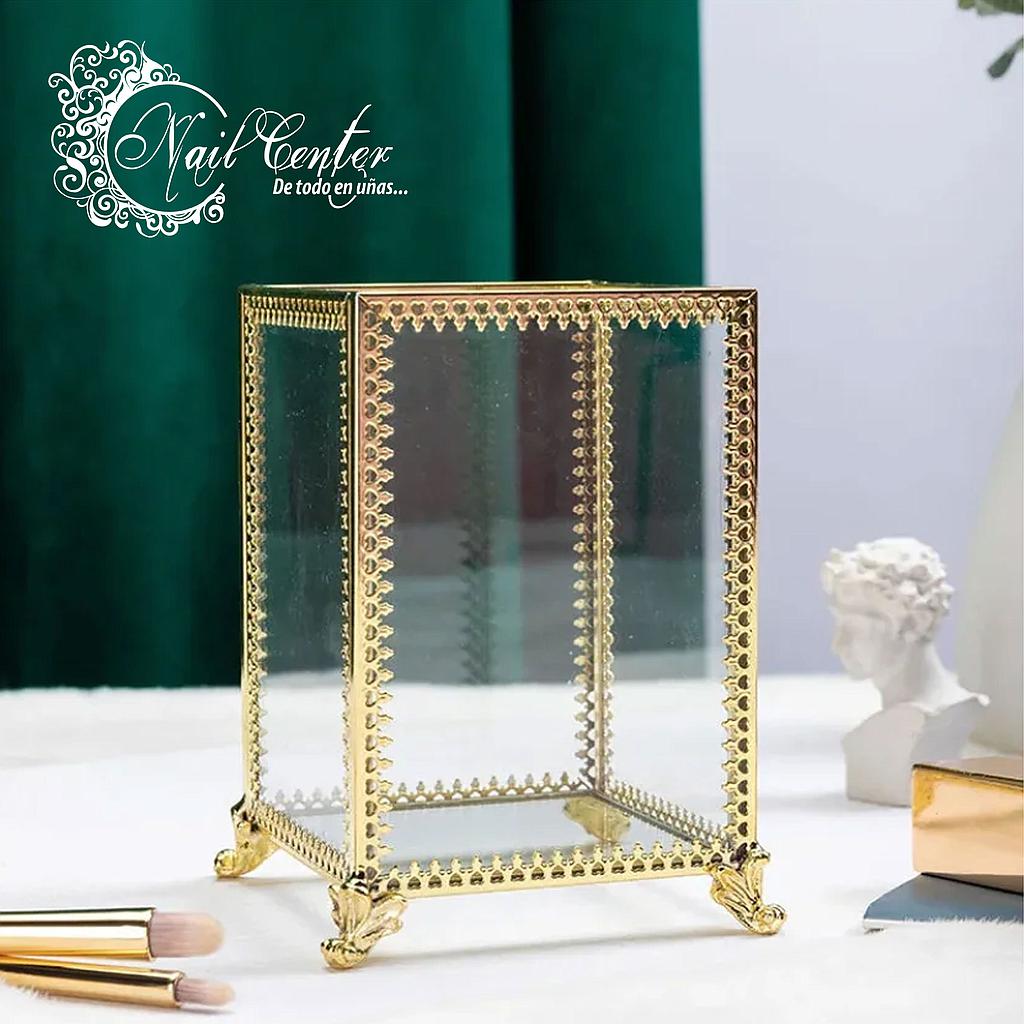 PORTA PINCELES VINTAGE DORADO