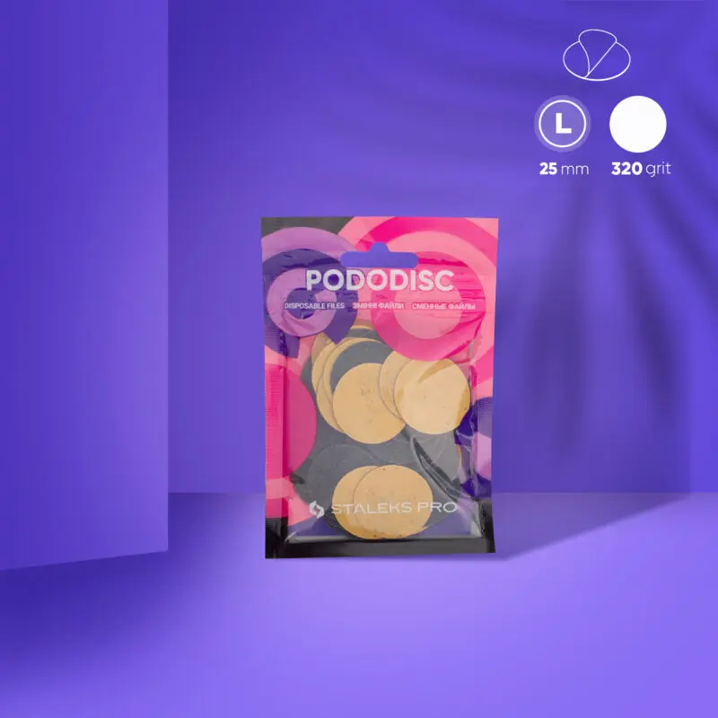 REPUESTO DE DISCOS PARA PIES GRANO 320 TALLA L 50 PIEZAS