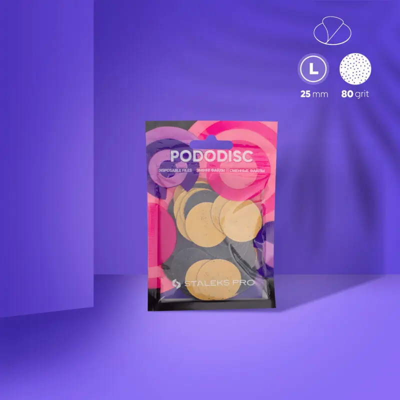 REPUESTO DE DISCOS PARA PIES GRANO 80 TALLA L 50 PIEZAS