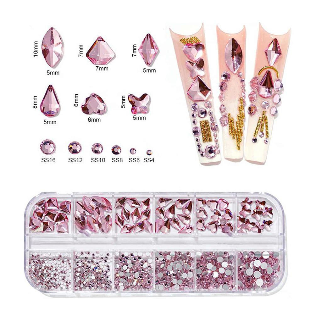 SET DE CRISTALES ROSA CRISTAL
