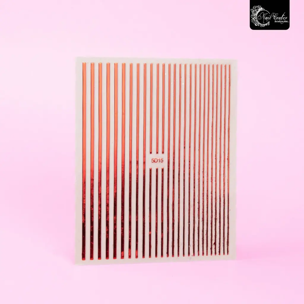 STICKER CINTILLA INDIVIDUAL 13 ROJO METALICO